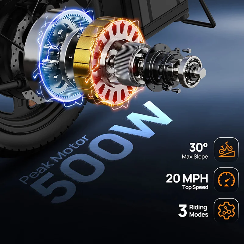 K2 - 14" Foldable 500W E-Bike