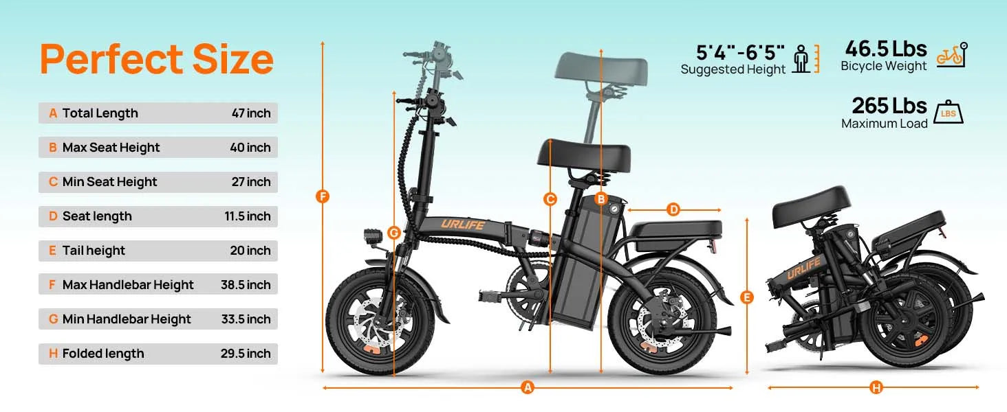 K2 - 14" Foldable 500W E-Bike